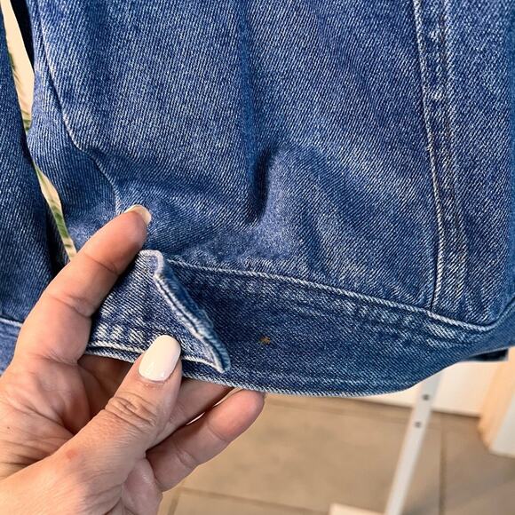 VTG 90’s Women’s Jean Jacket with Patchwork Interior Medium - Picture 8 of 12